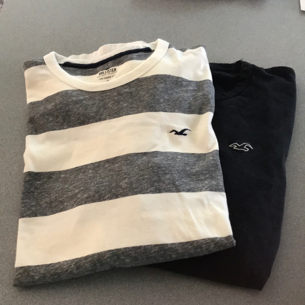 Hollister long sleeve crew shirts guys